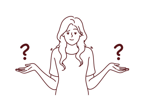 困惑的女人在做选择时感到沮丧图片下载
