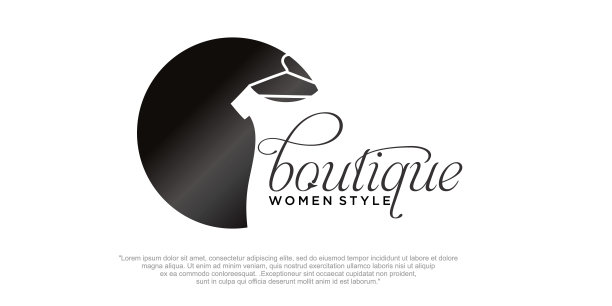 服装&时尚标志设计矢量模板。图片下载