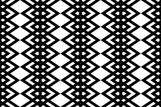 黑白插图，纺织设计的抽象，几何背景图片下载