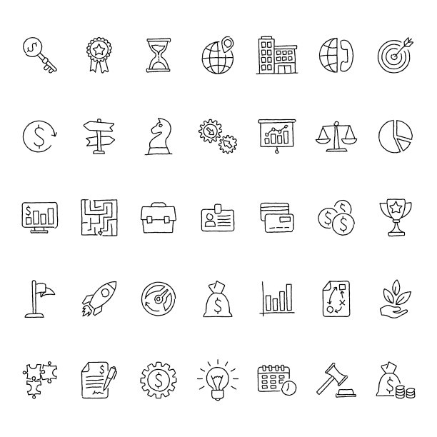 业务手绘图标图片下载