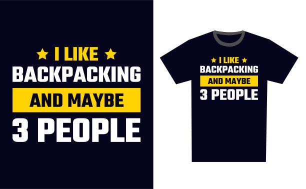 背包T恤设计模板矢量图片下载