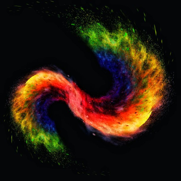 黑暗中滚滚浓烟的抽象背景图片下载