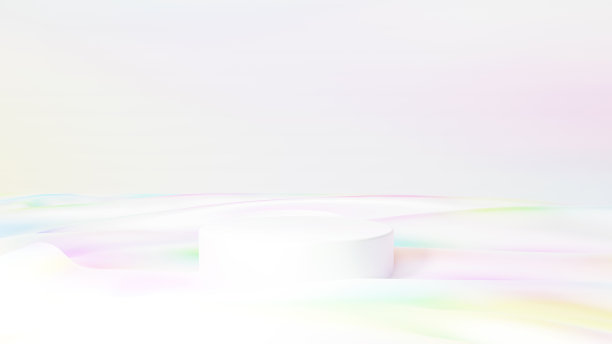 丰富多彩的奇妙的波浪。白基座(水平)图片下载