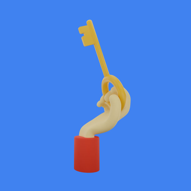 3d渲染键和手绘插图图片下载