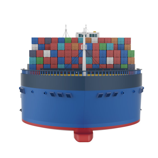 集装箱隔离在白色上的货船或船只图片下载