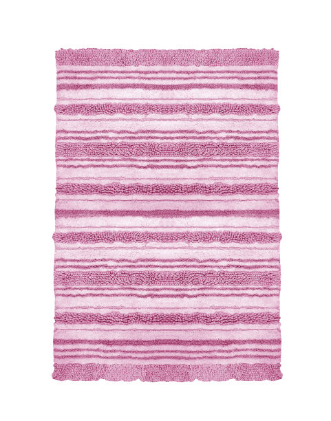 粉红色的浴毯孤立在白色背景上图片下载