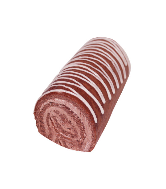 白色背景的卷蛋糕图片下载