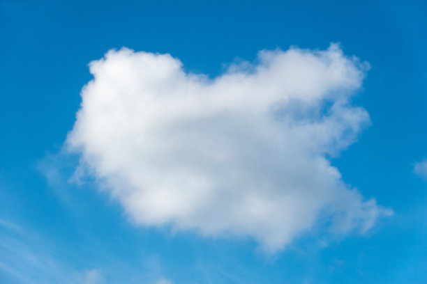 蓝天背景上的云图片下载