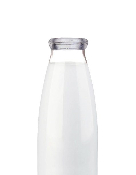 传统的玻璃牛奶瓶隔离在白色图片下载