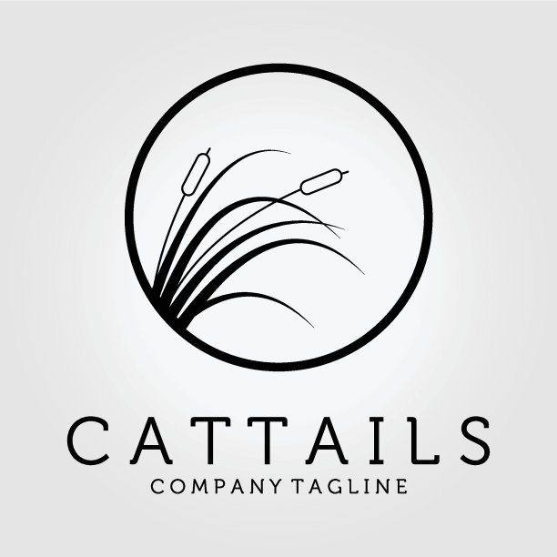 香蒲矢量设计复古插图花卉灵感聪明的芦苇图片下载