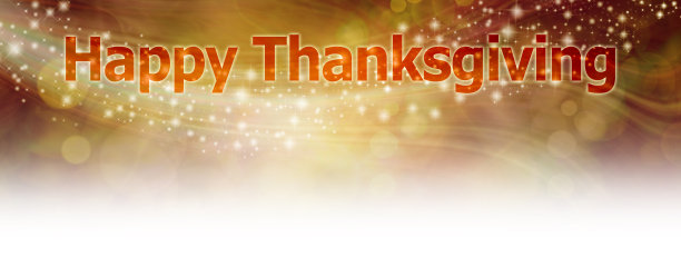 秋天快乐的感恩节闪光横幅图片下载