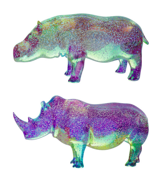 犀牛和河马图片下载