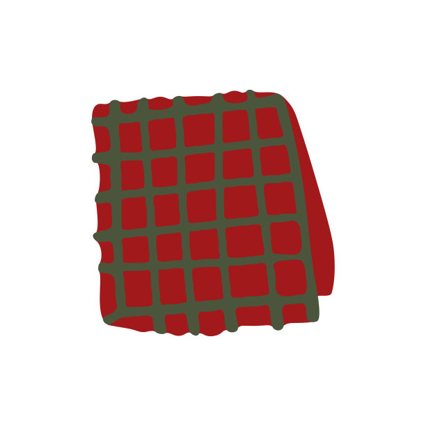 白色背景的圣诞厨房巾。图片下载