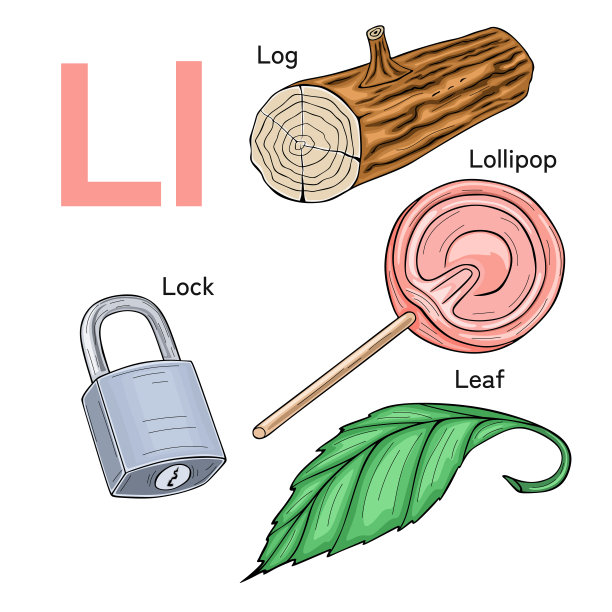 英语字母，字母l学前和学校教育的概念图片下载