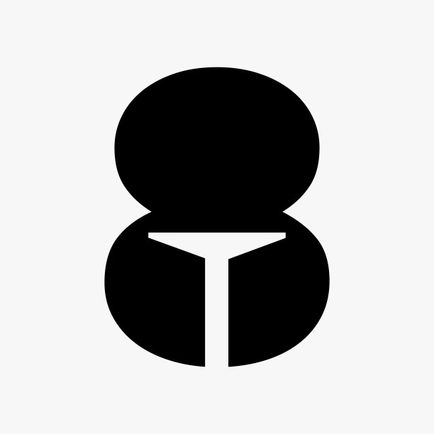 字母8门标志设计结合最小打开的门图标矢量模板图片下载