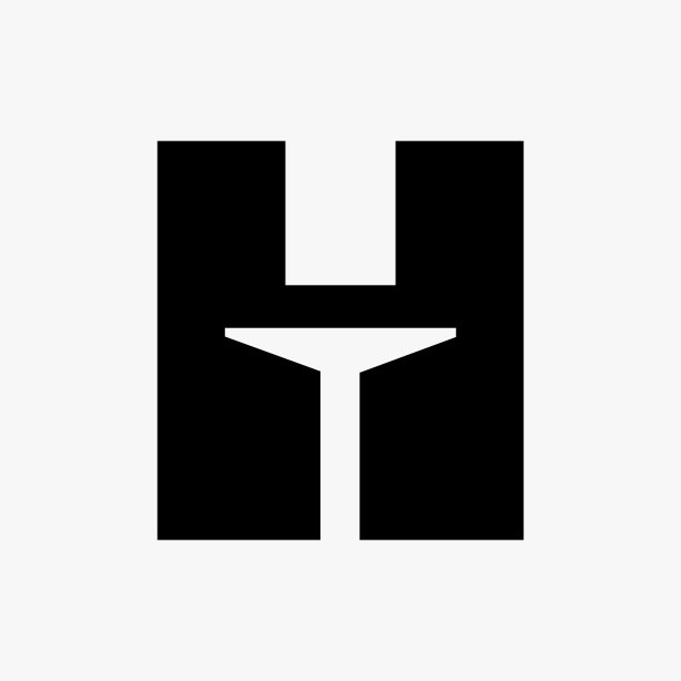 字母H门标志设计结合最小开门图标矢量模板图片下载