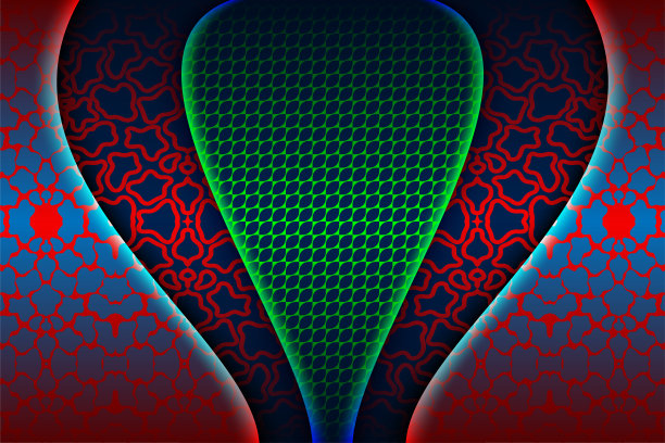 优雅的3d现代概念红色重叠阴影背景与线蓝色元素现实奢华剪纸风格商业展示布局图片下载