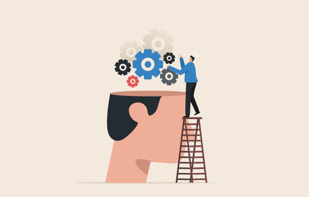 智能和智能脑力为智能学习的概念。提高你的脑力，敏锐你的思维。发展和心智训练。心理学研究与心理自我反思。图片下载