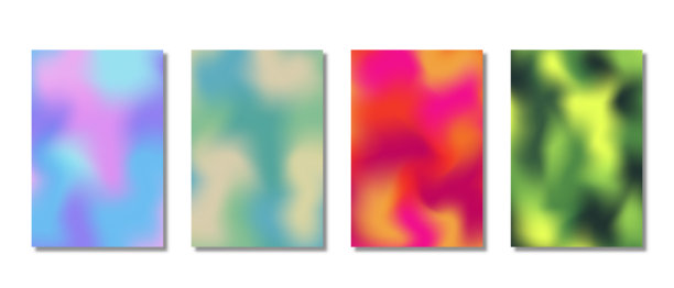 封面渐变设计集。最小流体设计集合。商业或广告设计。带有屏幕渐变设置的模板。明亮的动态网格海报，传单，横幅。矢量图图片下载