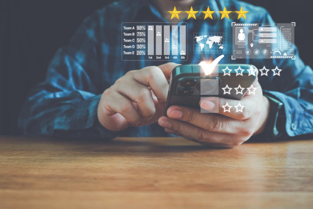 客户评价满意度反馈调查的概念，用户对在线应用的服务体验进行评分，客户可以对服务质量进行评价，从而获得企业的信誉排名。图片下载