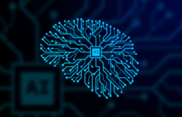 抽象的未来背景与人工智能设计主题。现代技术为横幅和海报复制空间插图图片下载