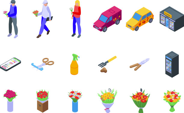 送花图标设置等距花图片下载