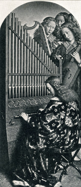 圣塞西莉亚来自根特祭坛作品由休伯特范艾克15世纪图片下载