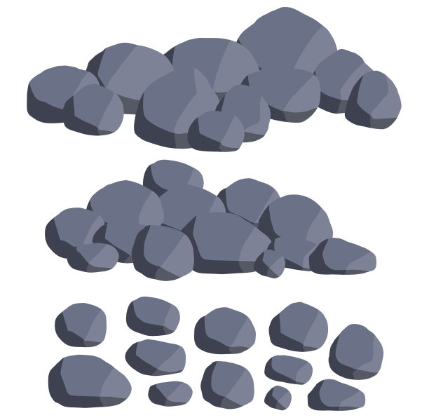 的石头。堆鹅卵石。灰色的地质矿产。重型墙体建筑材料。大块图片下载