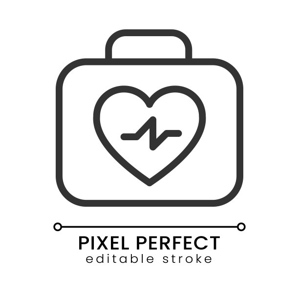 复苏医疗箱像素完美线性图标图片下载