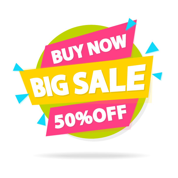 出售贴纸与标志购买现在大减价特别提供，广告标签，出售，大减价，大减价，热门价格，折扣海报孤立在白色背景。矢量图图片下载