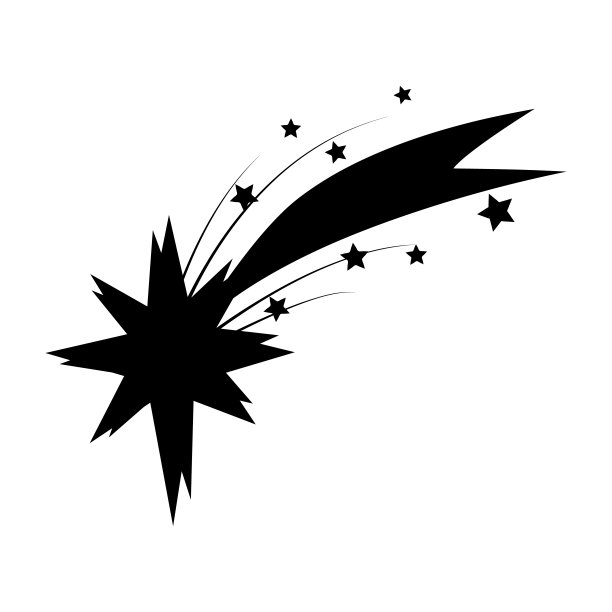 圣诞节：伯利恒的流星，白色背景，用于您的设计图片下载