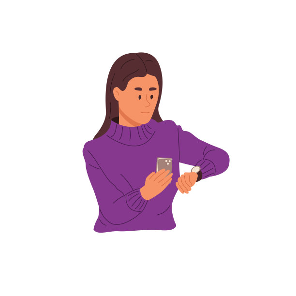 女孩在等电话或信息图片下载