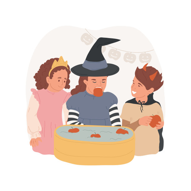 浮动苹果孤立卡通矢量插图。图片下载