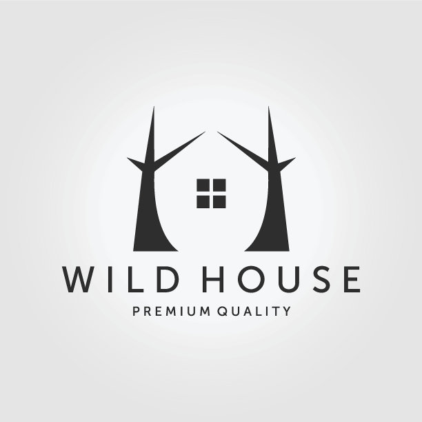 创意设计木屋矢量插画复古图标木咖啡馆图片下载