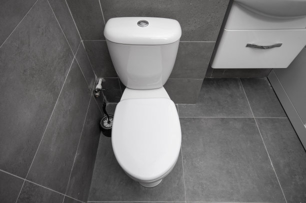 厕所里的陶瓷马桶。从上面的观点图片下载