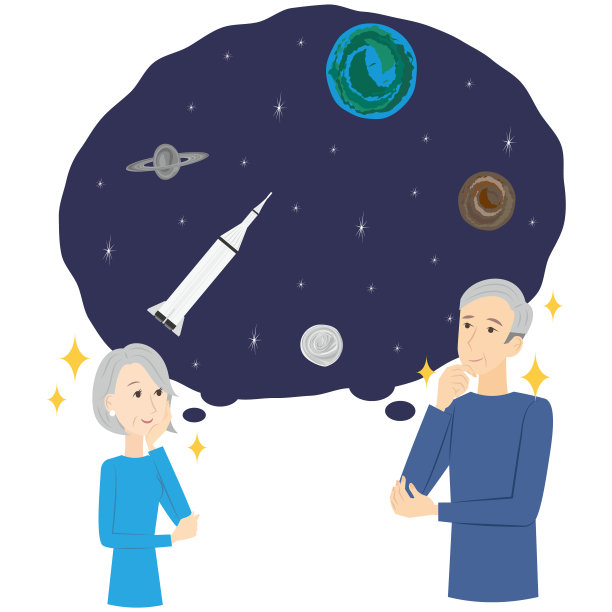 想去太空旅行的老夫妇图片下载