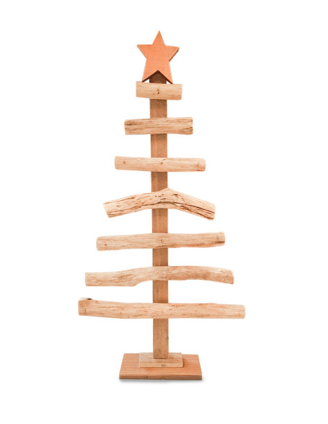 抽象的白色背景木制圣诞树图片下载