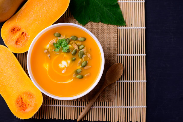 冬南瓜南瓜汤素材图片