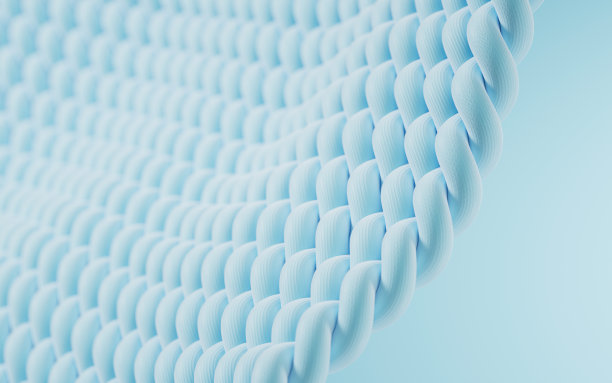 波浪布与微观细节，三维渲染。图片下载