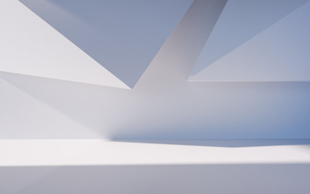 空建筑结构与几何结构，三维渲染。图片下载