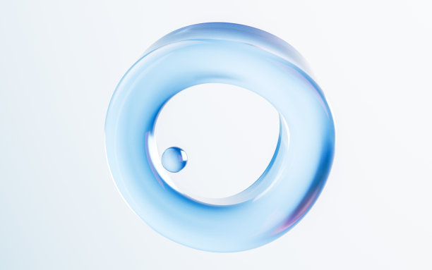 透明玻璃渐变颜色，3d渲染。图片下载