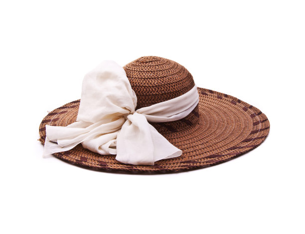 老式女子帽子孤立在白色背景图片下载