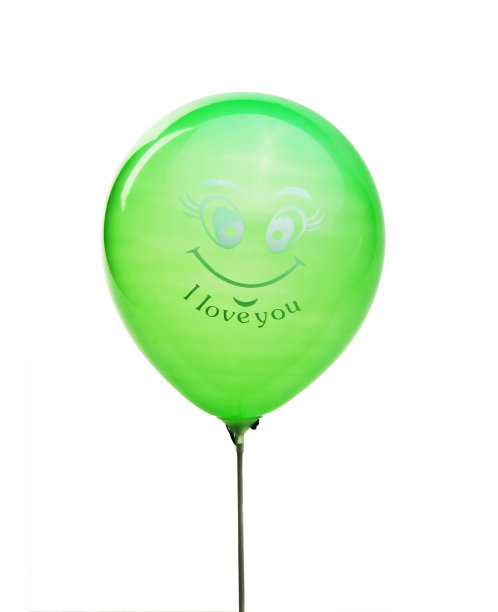 爱情气球孤立在白色的背景上图片下载
