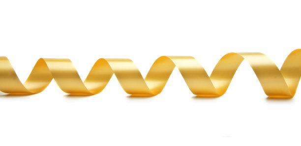 圣诞树由丝带隔离在白色背景上图片下载