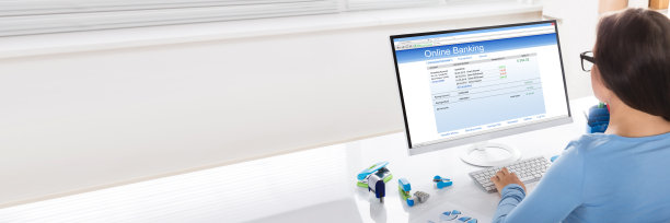 做网上银行的女商人图片下载