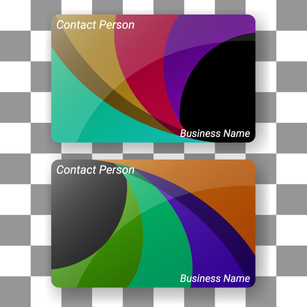 银行卡模板背景波浪纹理彩虹渐变图片下载