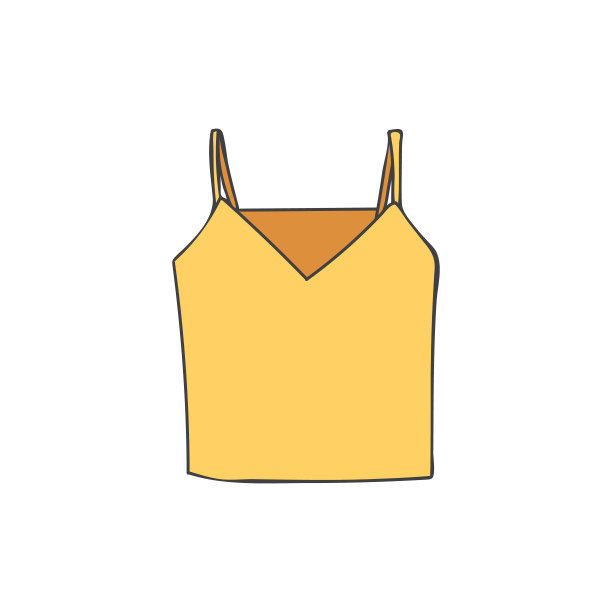 女子背心彩色涂鸦插图在矢量。女子背心彩色图标在矢量。女性单线涂鸦插图在矢量。图片下载