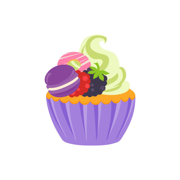 保留蛋糕，生日派对，各种口味的纸杯蛋糕，巧克力，柠檬，蓝莓，香草，牛奶，混合水果纸杯蛋糕图片下载