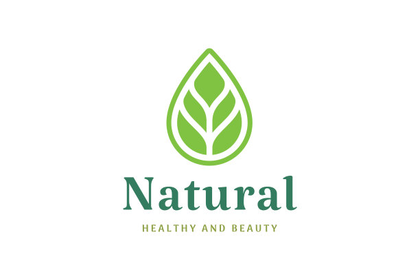 叶子标志与抽象的形状图片下载