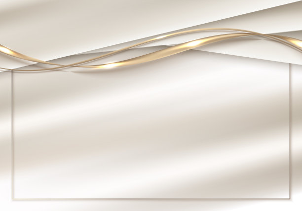 3D白色或金色织物条纹模板背景和质感装饰金色缎带线条奢华风格图片下载